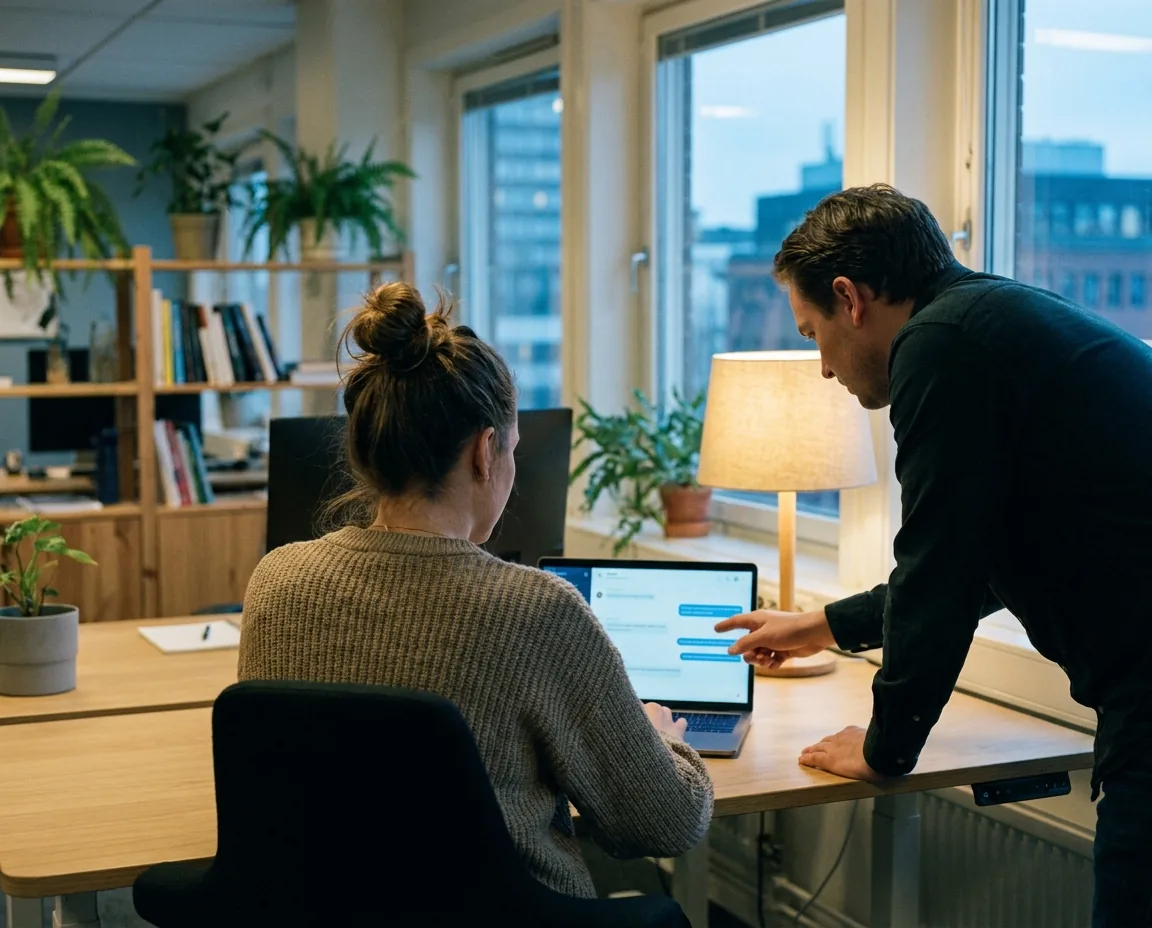 Uppstart: arbete vid skärmen